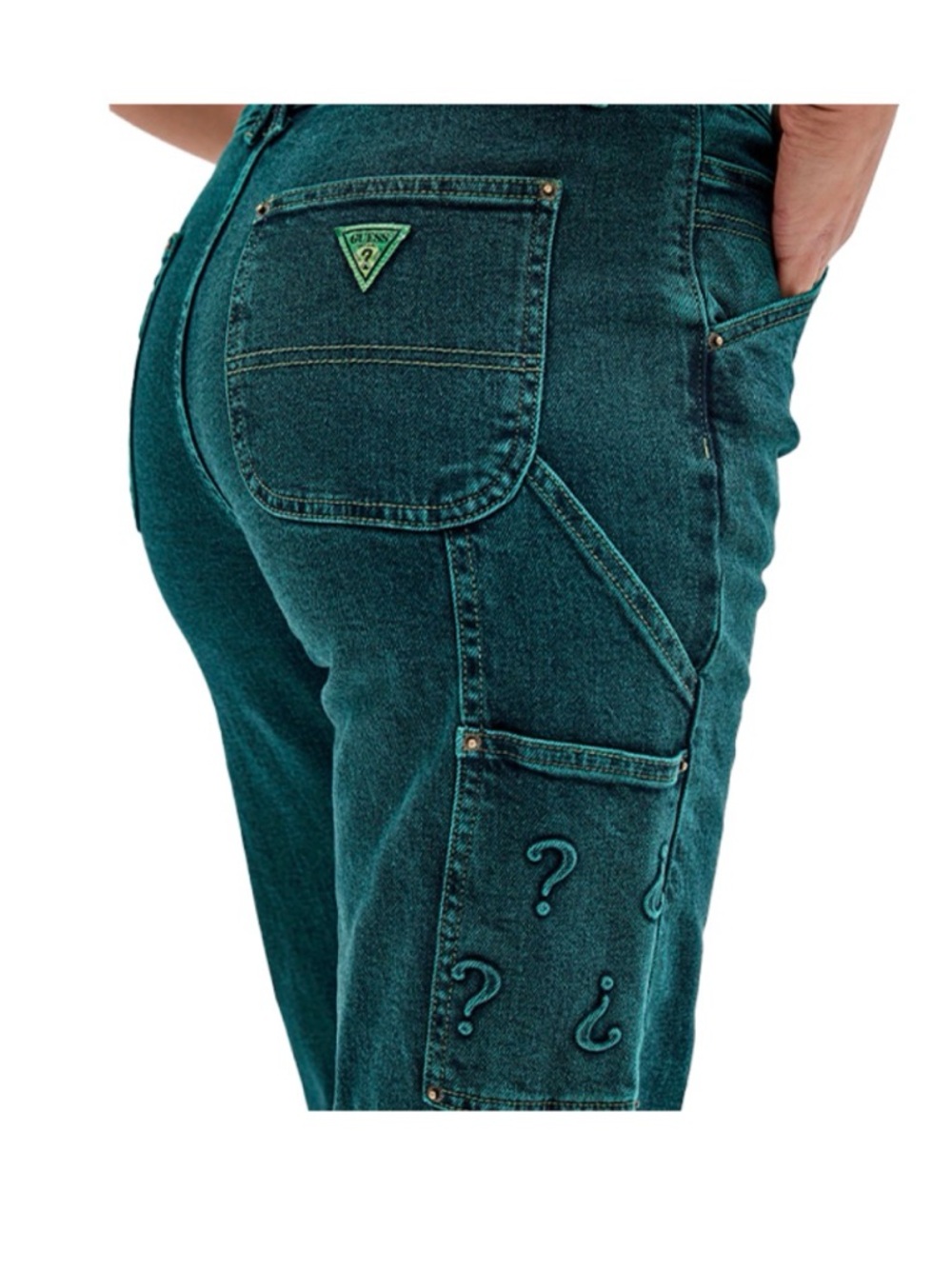 RARE Guess? Originals x Batman Green Denim Carpenter Jeans 28x32